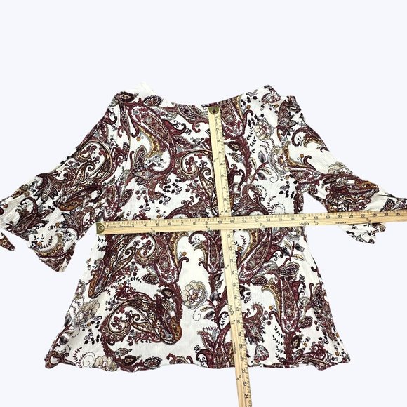 Red Lolly Blouse‎ Open Sleeve With Tie Detail Size Medium - Picture 8 of 8